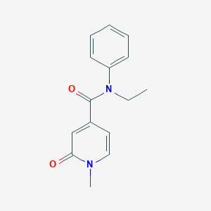 molecular formula C15H16N2O2 B7510779 N-ethyl-1-methyl-2-oxo-N-phenylpyridine-4-carboxamide 
