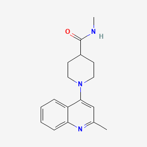 molecular formula C17H21N3O B7510782 N-methyl-1-(2-methylquinolin-4-yl)piperidine-4-carboxamide 