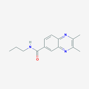 molecular formula C14H17N3O B7510829 2,3-dimethyl-N~6~-propyl-6-quinoxalinecarboxamide 