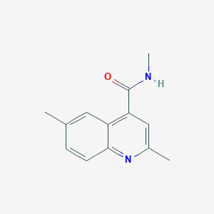 molecular formula C13H14N2O B7510870 N~4~,2,6-trimethyl-4-quinolinecarboxamide 