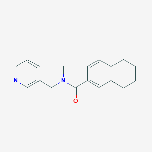 molecular formula C18H20N2O B7510873 N-methyl-N-(pyridin-3-ylmethyl)-5,6,7,8-tetrahydronaphthalene-2-carboxamide 