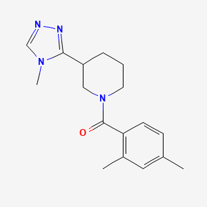 molecular formula C17H22N4O B7510904 (2,4-Dimethylphenyl)-[3-(4-methyl-1,2,4-triazol-3-yl)piperidin-1-yl]methanone 