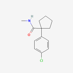 molecular formula C13H16ClNO B7510917 1-(4-chlorophenyl)-N-methylcyclopentane-1-carboxamide 