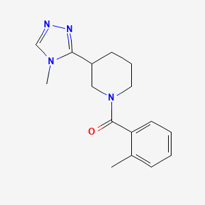 molecular formula C16H20N4O B7510921 (2-Methylphenyl)-[3-(4-methyl-1,2,4-triazol-3-yl)piperidin-1-yl]methanone 
