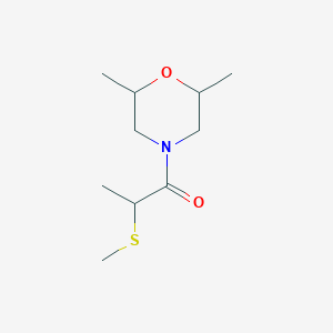 molecular formula C10H19NO2S B7510929 1-(2,6-Dimethylmorpholin-4-yl)-2-methylsulfanylpropan-1-one 