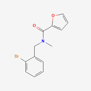molecular formula C13H12BrNO2 B7510937 N-[(2-bromophenyl)methyl]-N-methylfuran-2-carboxamide 