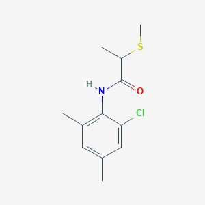 molecular formula C12H16ClNOS B7510941 N-(2-chloro-4,6-dimethylphenyl)-2-methylsulfanylpropanamide 