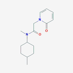 molecular formula C15H22N2O2 B7510963 N-methyl-N-(4-methylcyclohexyl)-2-(2-oxopyridin-1-yl)acetamide 