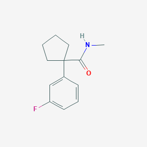 molecular formula C13H16FNO B7510968 1-(3-fluorophenyl)-N-methylcyclopentane-1-carboxamide 