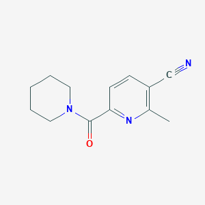 2-Methyl-6-(piperidine-1-carbonyl)pyridine-3-carbonitrile