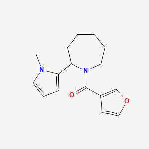molecular formula C16H20N2O2 B7511016 Furan-3-yl-[2-(1-methylpyrrol-2-yl)azepan-1-yl]methanone 