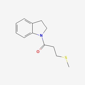 molecular formula C12H15NOS B7511025 1-(2,3-Dihydroindol-1-yl)-3-methylsulfanylpropan-1-one 