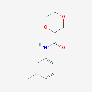 molecular formula C12H15NO3 B7511032 N-(3-methylphenyl)-1,4-dioxane-2-carboxamide 