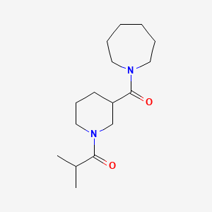 molecular formula C16H28N2O2 B7511043 1-[3-(Azepane-1-carbonyl)piperidin-1-yl]-2-methylpropan-1-one 