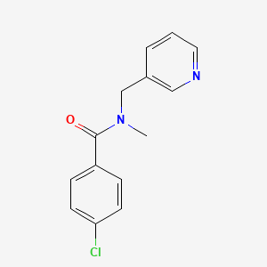 molecular formula C14H13ClN2O B7511054 4-chloro-N-methyl-N-(pyridin-3-ylmethyl)benzamide 