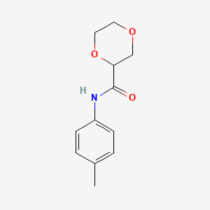 molecular formula C12H15NO3 B7511059 N-(4-methylphenyl)-1,4-dioxane-2-carboxamide 