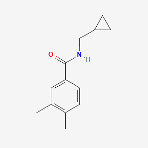molecular formula C13H17NO B7511067 N-(cyclopropylmethyl)-3,4-dimethylbenzamide 