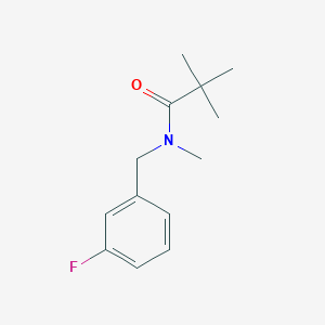 molecular formula C13H18FNO B7511075 N-[(3-fluorophenyl)methyl]-N,2,2-trimethylpropanamide 