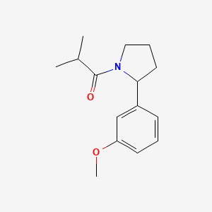 molecular formula C15H21NO2 B7511078 1-[2-(3-Methoxyphenyl)pyrrolidin-1-yl]-2-methylpropan-1-one 