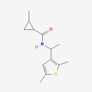 molecular formula C13H19NOS B7511087 N-[1-(2,5-dimethylthiophen-3-yl)ethyl]-2-methylcyclopropane-1-carboxamide 