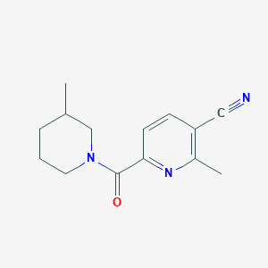 2-Methyl-6-(3-methylpiperidine-1-carbonyl)pyridine-3-carbonitrile