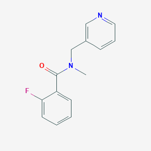 molecular formula C14H13FN2O B7511111 2-fluoro-N-methyl-N-(pyridin-3-ylmethyl)benzamide 