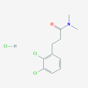 molecular formula C11H14Cl3NO B7511117 3-(2,3-dichlorophenyl)-N,N-dimethylpropanamide;hydrochloride 