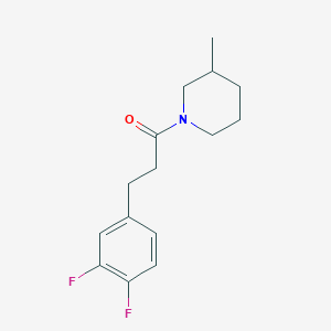 molecular formula C15H19F2NO B7511146 3-(3,4-Difluorophenyl)-1-(3-methylpiperidin-1-yl)propan-1-one 