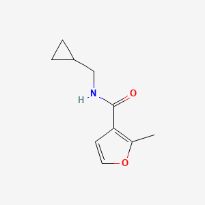 molecular formula C10H13NO2 B7511150 N-(cyclopropylmethyl)-2-methylfuran-3-carboxamide 