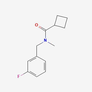 molecular formula C13H16FNO B7511178 N-[(3-fluorophenyl)methyl]-N-methylcyclobutanecarboxamide 
