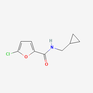 molecular formula C9H10ClNO2 B7511194 5-chloro-N-(cyclopropylmethyl)furan-2-carboxamide 