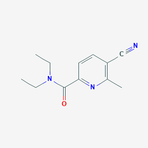 molecular formula C12H15N3O B7511198 5-cyano-N,N-diethyl-6-methylpyridine-2-carboxamide 