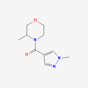 molecular formula C10H15N3O2 B7511200 (3-Methylmorpholin-4-yl)-(1-methylpyrazol-4-yl)methanone 