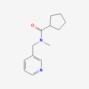 molecular formula C13H18N2O B7511220 N-methyl-N-(pyridin-3-ylmethyl)cyclopentanecarboxamide 