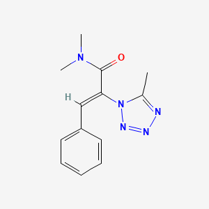 molecular formula C13H15N5O B7511224 (Z)-N,N-dimethyl-2-(5-methyltetrazol-1-yl)-3-phenylprop-2-enamide 