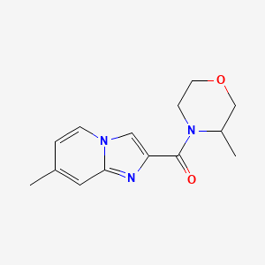 molecular formula C14H17N3O2 B7511229 (7-Methylimidazo[1,2-a]pyridin-2-yl)-(3-methylmorpholin-4-yl)methanone 