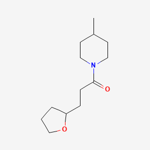 molecular formula C13H23NO2 B7511234 1-(4-Methylpiperidin-1-yl)-3-(oxolan-2-yl)propan-1-one 