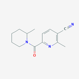 molecular formula C14H17N3O B7511253 2-Methyl-6-(2-methylpiperidine-1-carbonyl)pyridine-3-carbonitrile 