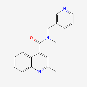 molecular formula C18H17N3O B7511256 N,2-dimethyl-N-(pyridin-3-ylmethyl)quinoline-4-carboxamide 