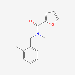 molecular formula C14H15NO2 B7511275 N-methyl-N-[(2-methylphenyl)methyl]furan-2-carboxamide 