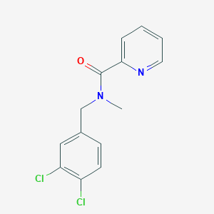 molecular formula C14H12Cl2N2O B7511295 N-[(3,4-dichlorophenyl)methyl]-N-methylpyridine-2-carboxamide 