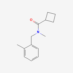 molecular formula C14H19NO B7511335 N-methyl-N-[(2-methylphenyl)methyl]cyclobutanecarboxamide 