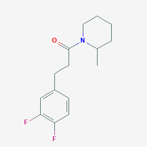 molecular formula C15H19F2NO B7511377 3-(3,4-Difluorophenyl)-1-(2-methylpiperidin-1-yl)propan-1-one 