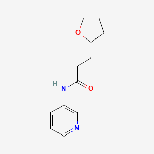 molecular formula C12H16N2O2 B7511389 3-(oxolan-2-yl)-N-pyridin-3-ylpropanamide 
