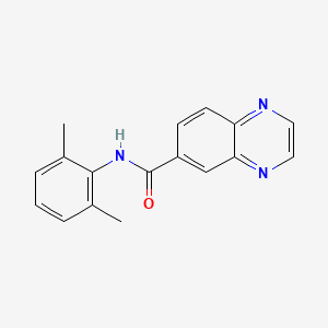molecular formula C17H15N3O B7511401 N-(2,6-dimethylphenyl)quinoxaline-6-carboxamide 