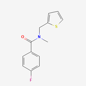 molecular formula C13H12FNOS B7511411 4-fluoro-N-methyl-N-(thiophen-2-ylmethyl)benzamide 