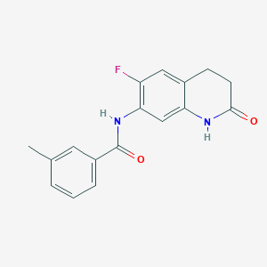 molecular formula C17H15FN2O2 B7511415 N-(6-fluoro-2-oxo-3,4-dihydro-1H-quinolin-7-yl)-3-methylbenzamide 
