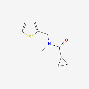 molecular formula C10H13NOS B7511425 N-methyl-N-(thiophen-2-ylmethyl)cyclopropanecarboxamide 