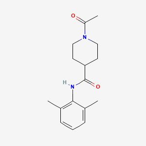 molecular formula C16H22N2O2 B7511441 1-acetyl-N-(2,6-dimethylphenyl)piperidine-4-carboxamide 