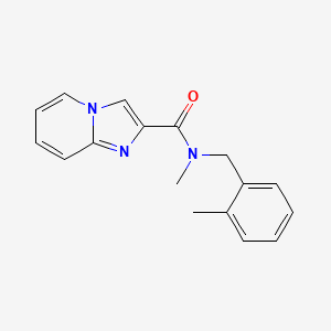 molecular formula C17H17N3O B7511448 N-methyl-N-[(2-methylphenyl)methyl]imidazo[1,2-a]pyridine-2-carboxamide 